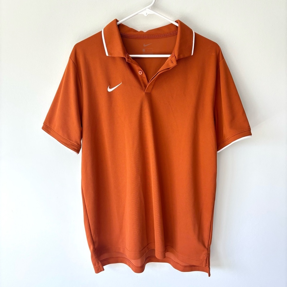 Nike Men's Dri-FIT Collegiate Polo Short Sleeve Burnt Orange Texas Longhorns
